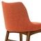 Armen Living Azalea Orange Fabric and Walnut Wood Dining Side Chairs, PK2 LCAZSIWAOR - alternate 4